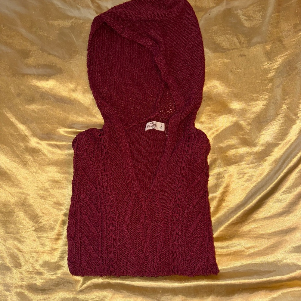 Cozy Burgundy Hooded Sweater